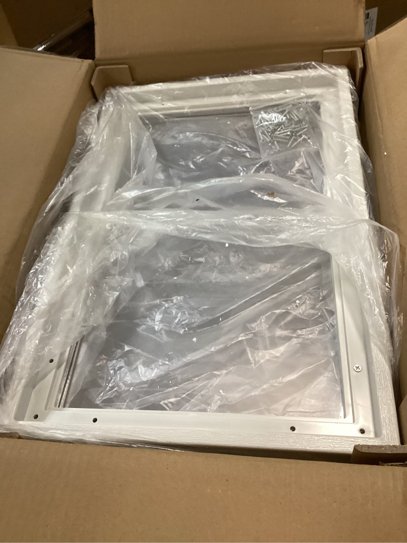 Condition photo showing Good Condition for 4 Pack Garage Door Windows, Replacement Vinyl Window Inserts with UV Resistant Resin Glass for Garage Doors, 20.8 x 13.8 inch (Clear Design)