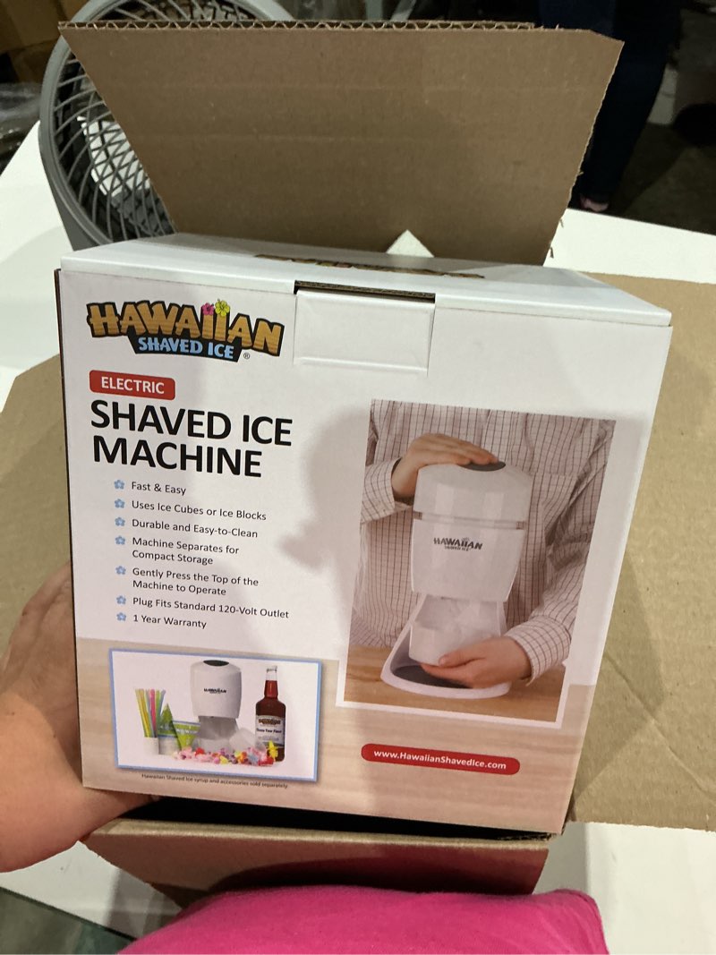 Condition photo showing As Is for hawaiian shaved ice s900a shaved ice and snow cone machine, 120v, white