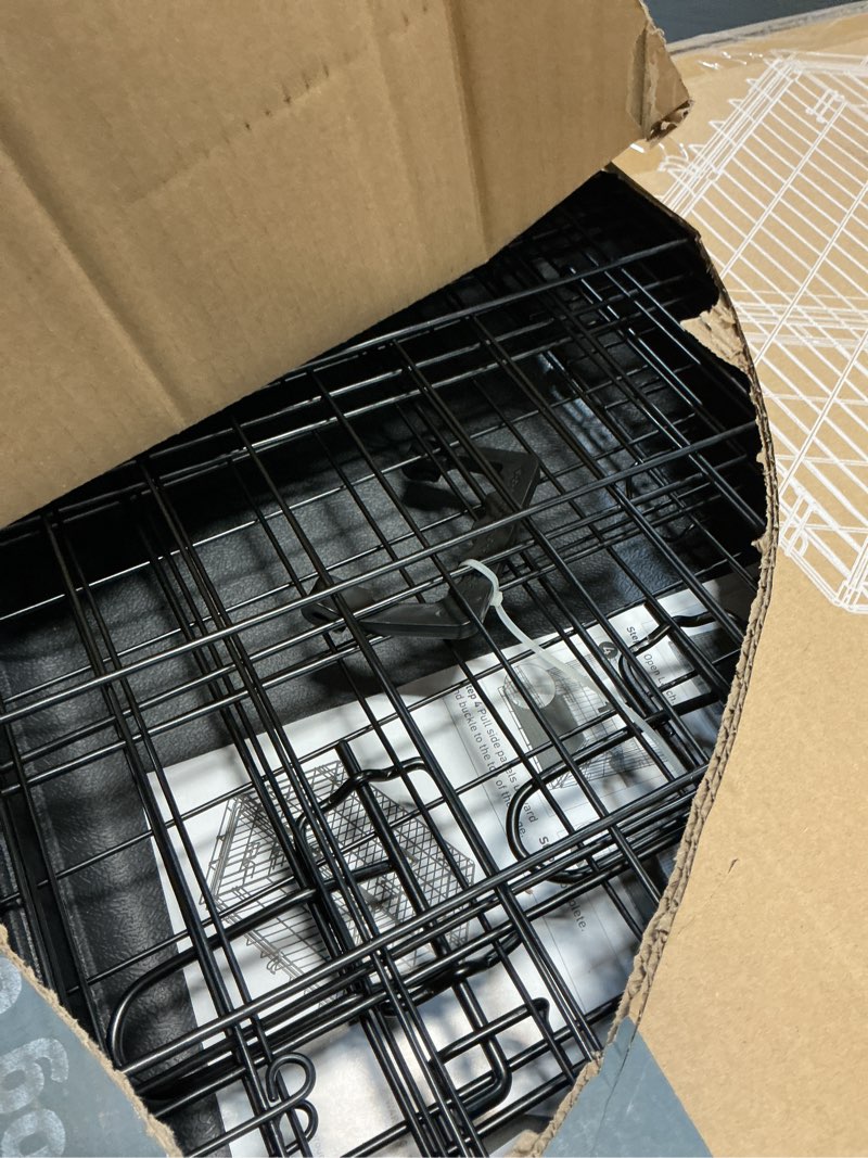 Condition photo showing Good Condition for sweetcrispy 30 inch single door dog crate, metal pet kennel with secure lock, foldable design, removable tray for easy cleaning, portable puppy cage for small dogs, ideal for training & travel single door 30.31"l x 17.91"w x 19.49"h