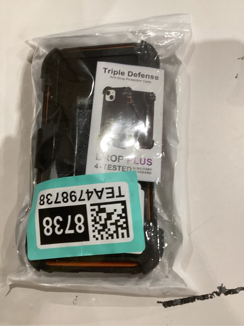 Condition photo showing As Is for Defender for iPhone 16 Pro Max Case with Clip Holster,Heavy Duty Rugged Full-Body,2 Layers of Sturdy,Anti-Drop,Military-Grade Defender Cover for iPhone 16 Pro Max Phone Case (Black & Orange) Black+Orange