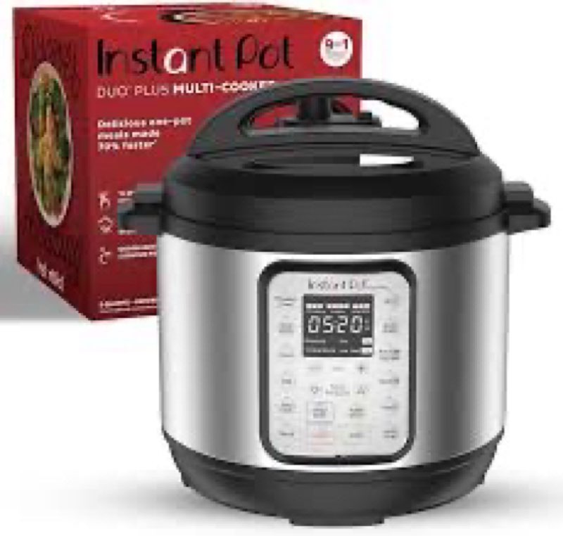 (Similar)Instant Pot Duo Plus 9-in-1 Multicooker, Pressure Cooker, Slow Cook, Rice Maker, Steamer, Sauté, Yogurt, Warmer & Sterilizer, Includes App With Over 800 Recipes, Stainless Steel, 6 Quarts
