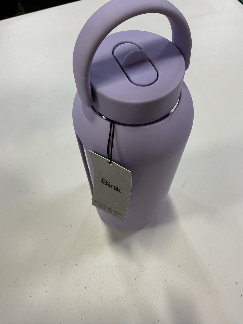 Condition photo showing New/Like New for bink 36 oz. big bottle with flip cap purple