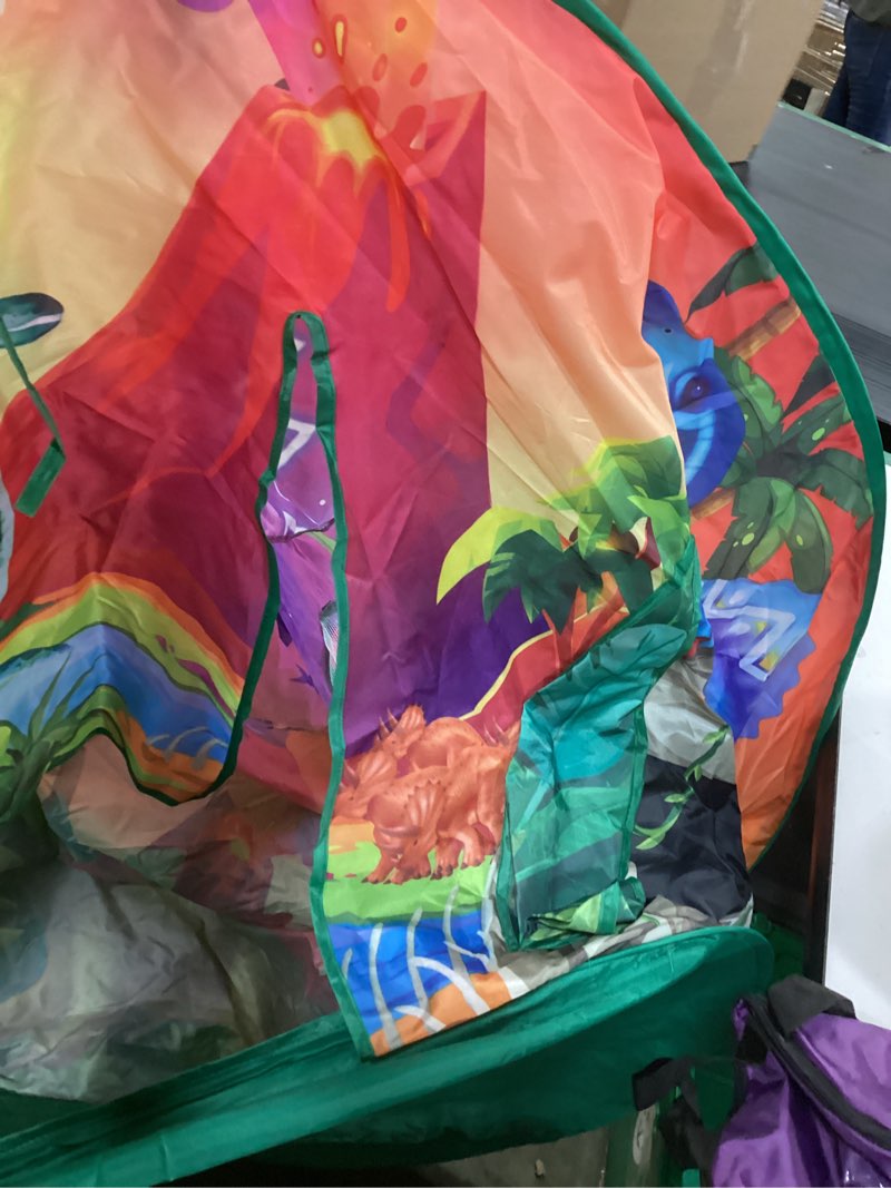 Condition photo showing As Is for JOYIN Dinosaur Play Tent for Kids, Pop Up Play Tent for Boys & Girls, Kids Indoor Outdoor Dinosaur Playhouse Tent Set for Toddlers Birthday Dinosaur Tent