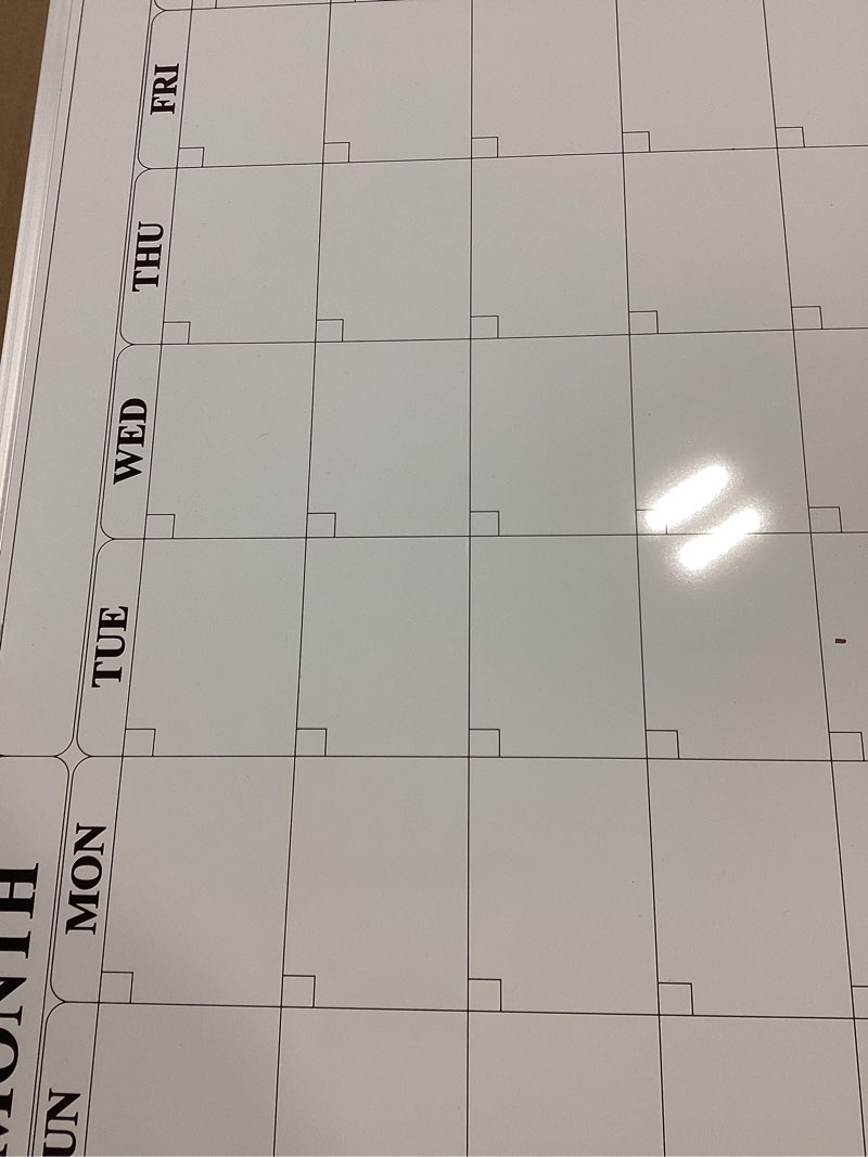 maxgear dry erase calendar board 24" x 18" magnetic monthly double-sided calendar whiteboard with si