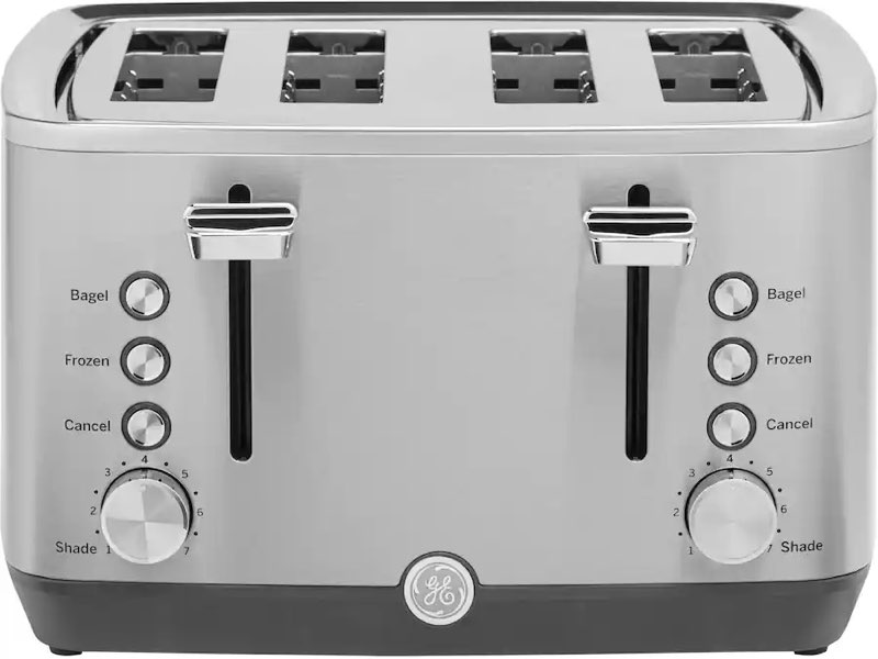 GE - 4-Slice Toaster - Stainless Steel