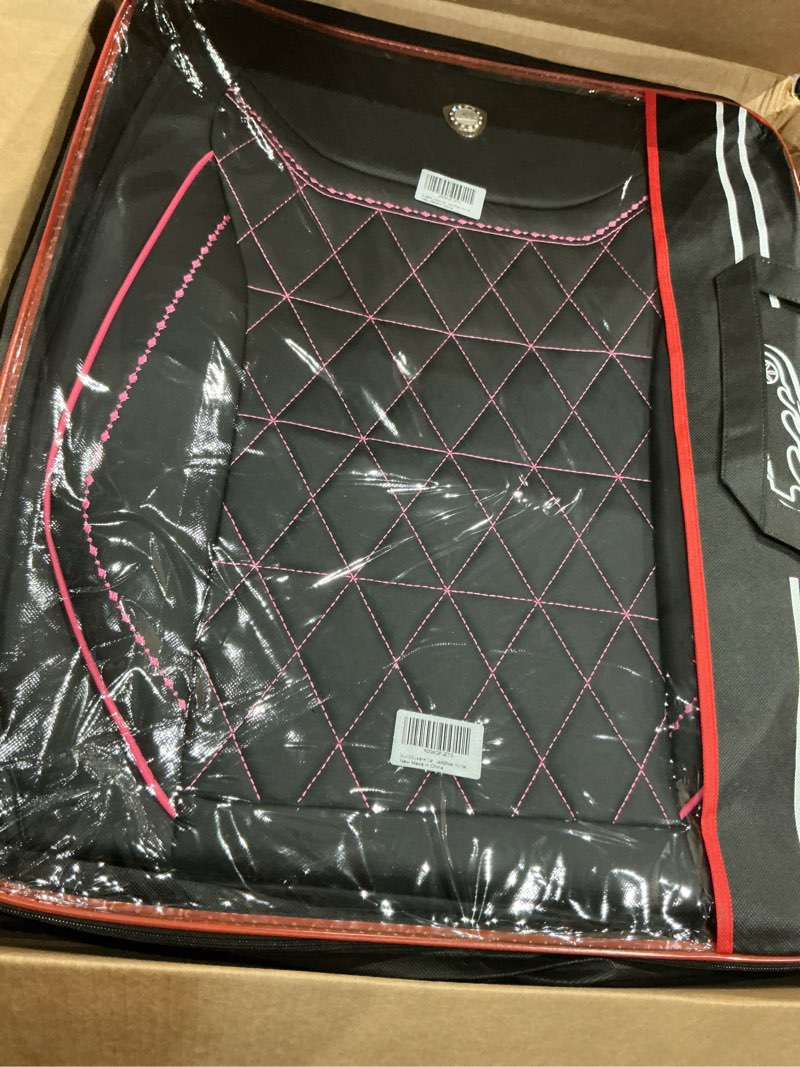 Condition photo showing Good Condition for leather car seat covers,seat covers full set | universal fit,waterproof leather,airbag compatible,universal for cars,suv,truck,pickup black&rose full set