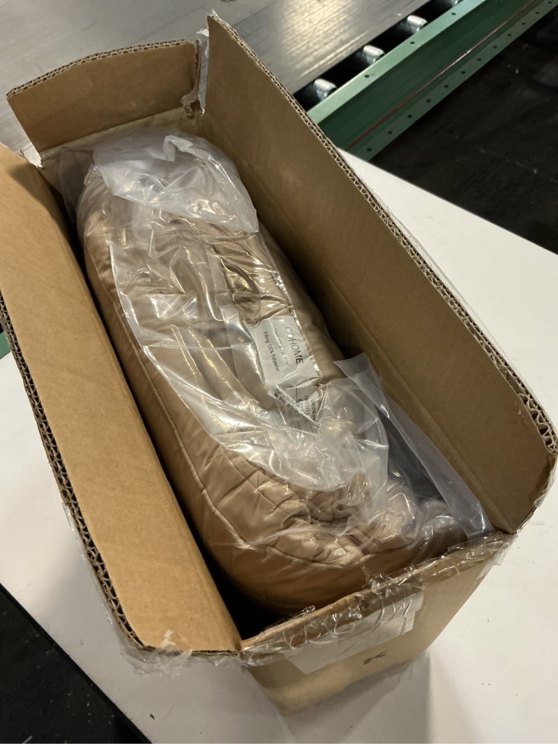 Condition photo showing New/Like New for COHOME Premium King Size Comforter, All-Season Quilted Down Alternative Duvet Insert, Luxury Hotel GentleSoft Comforter with Anti-Clump Tech & 8 Tabs - Reversible - Beige 90x102 inches King Comforter Beige