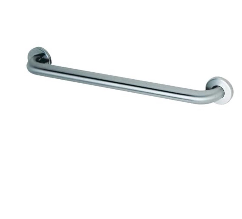 bobrick 6806x24 stainless steel straight grab bar with satin-finish, 24" (610mm) length, 1-1/2? (38mm) diameter