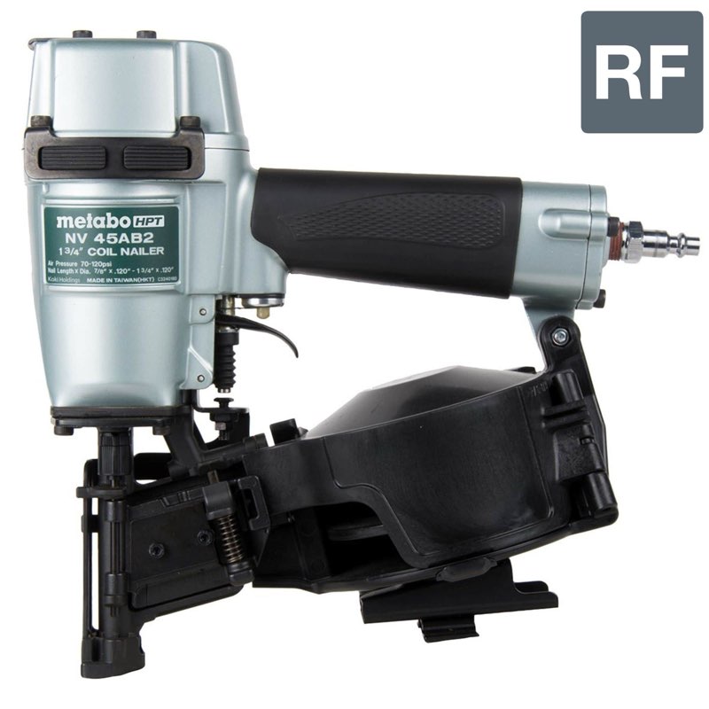 1-3/4 inch coil roofing nailer | metabo hpt nv45ab2