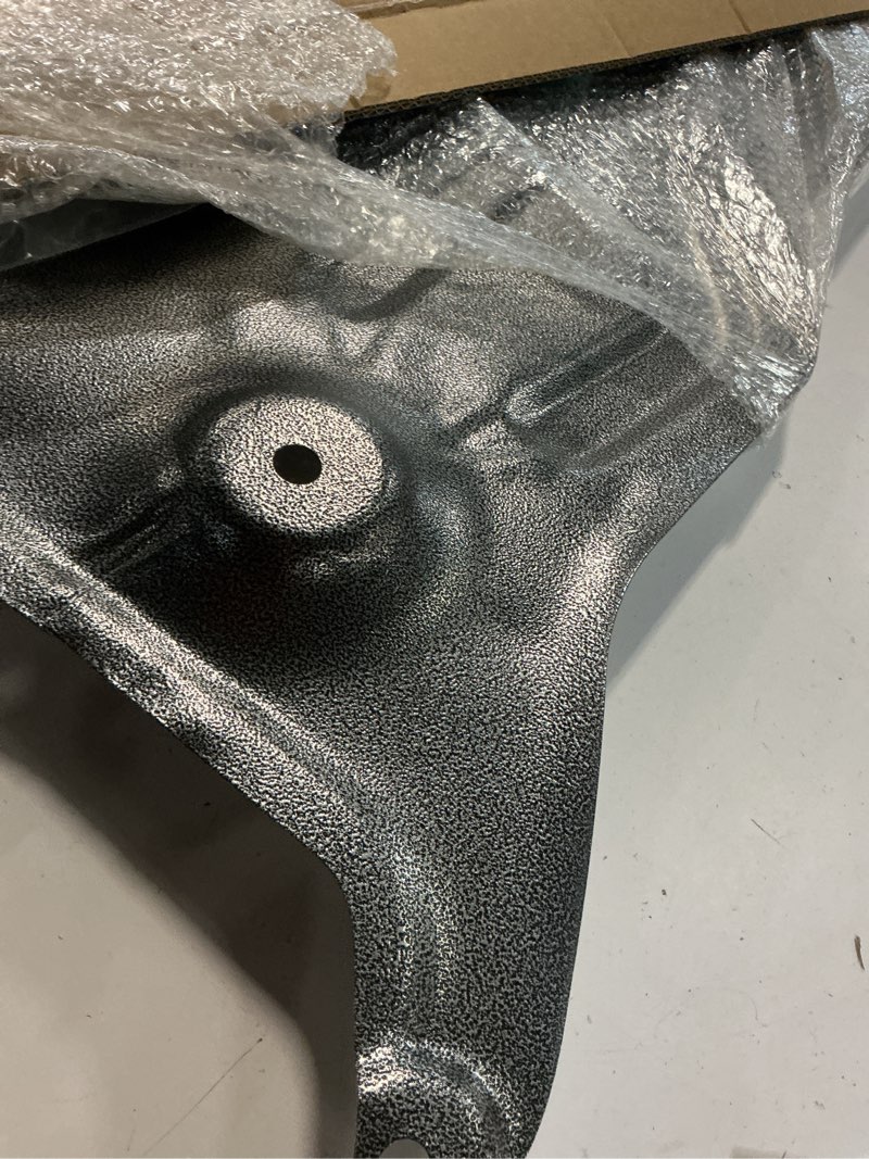 Condition photo showing Good Condition for high-strength steel underbody motor skid plate for tesla model y (2020-2025) & model 3 (2017-2025) - front guard splash shield cover, 2-piece design, fits under front drive motor & oil filter