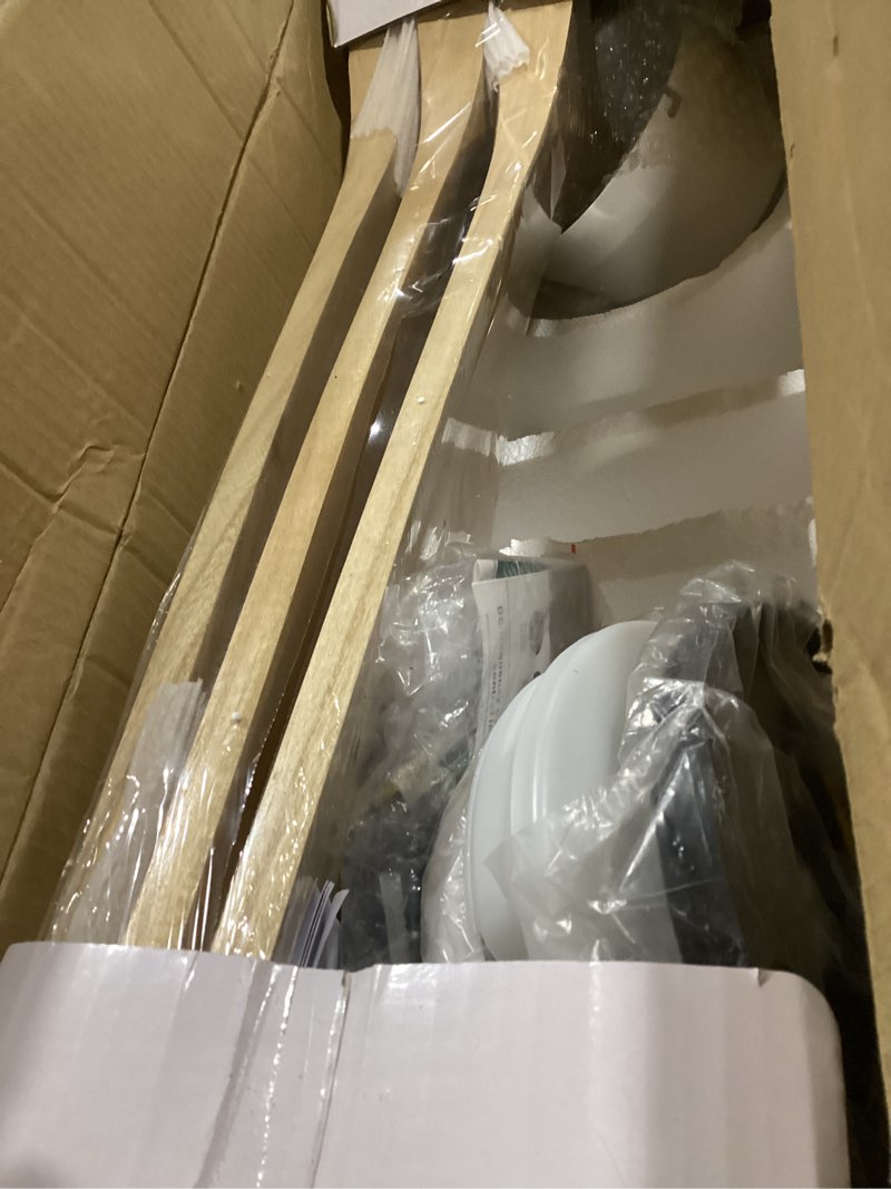 Condition photo showing Good Condition for Smart 52” Wood Flush Mount Ceiling Fans with Lights and Remote,Quiet DC Motor,Outdoor Indoor Ultra Low Profile Ceiling Fan works with Alexa WIFI APP,Modern White Ceiling Fan for Bedroom Patio Light Wood