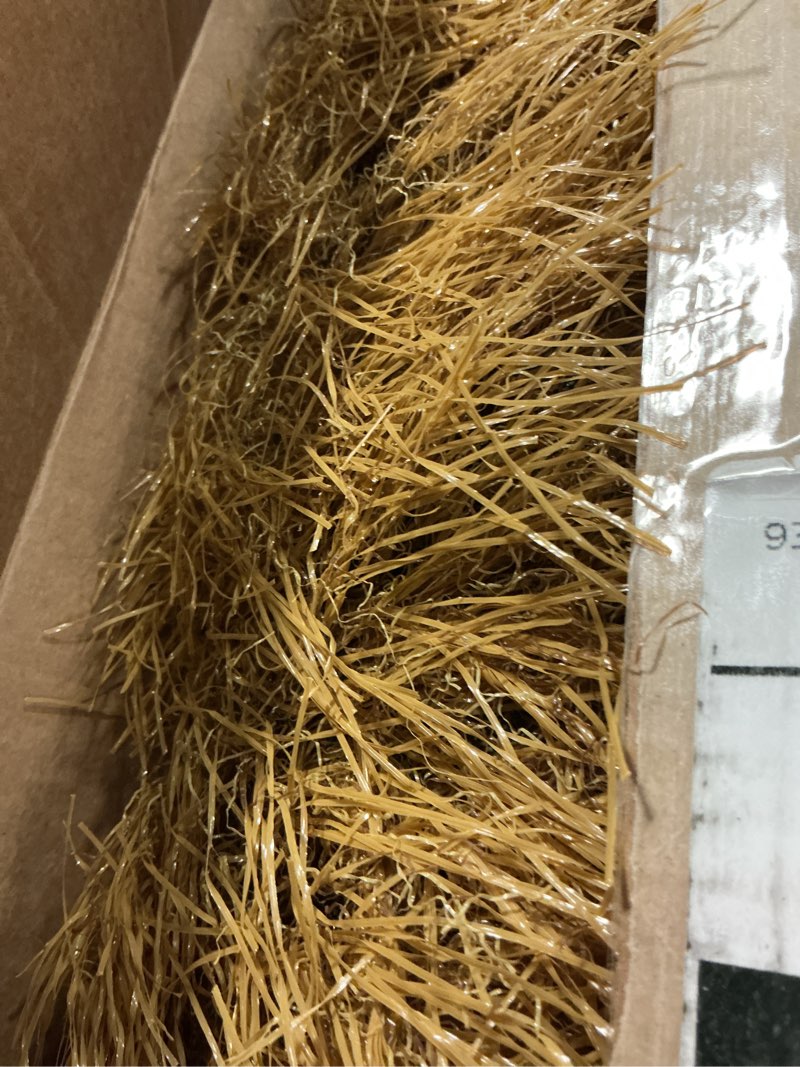 Condition photo showing Good Condition for XLX TURF Artificial Thatch Grass for Nativity Scene Christmas Party Decor - 35" x 6.5' Outdoor Fireproof Fake Hay Bales for Rustic Themed Backdrop Floor - Duck Blind Grass Straw Roofing for Tiki Bar