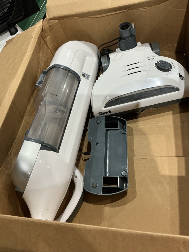 Condition photo showing As Is for shark sv1106 navigator freestyle upright bagless cordless stick vacuum for carpet, hard floor and pet with xl dust cup and 2-speed brushroll, white/grey freestyle navigator