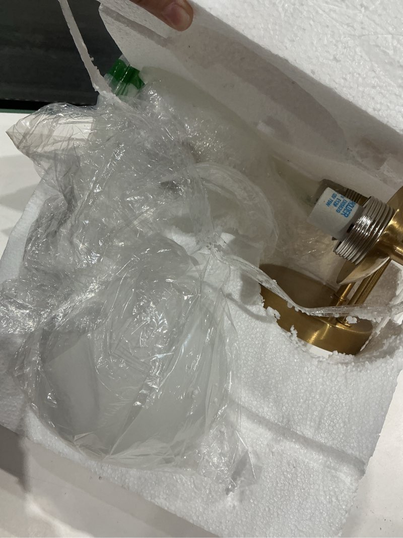 Condition photo showing Good Condition for 3-light bathroom light fixtures, brushed gold vanity lights for bathroom with milky white glass ball shade, 19.3 inch bathroom lighting fixtures over mirror, wall sconce for bedroom(bulb not included) brushed gold 3-light