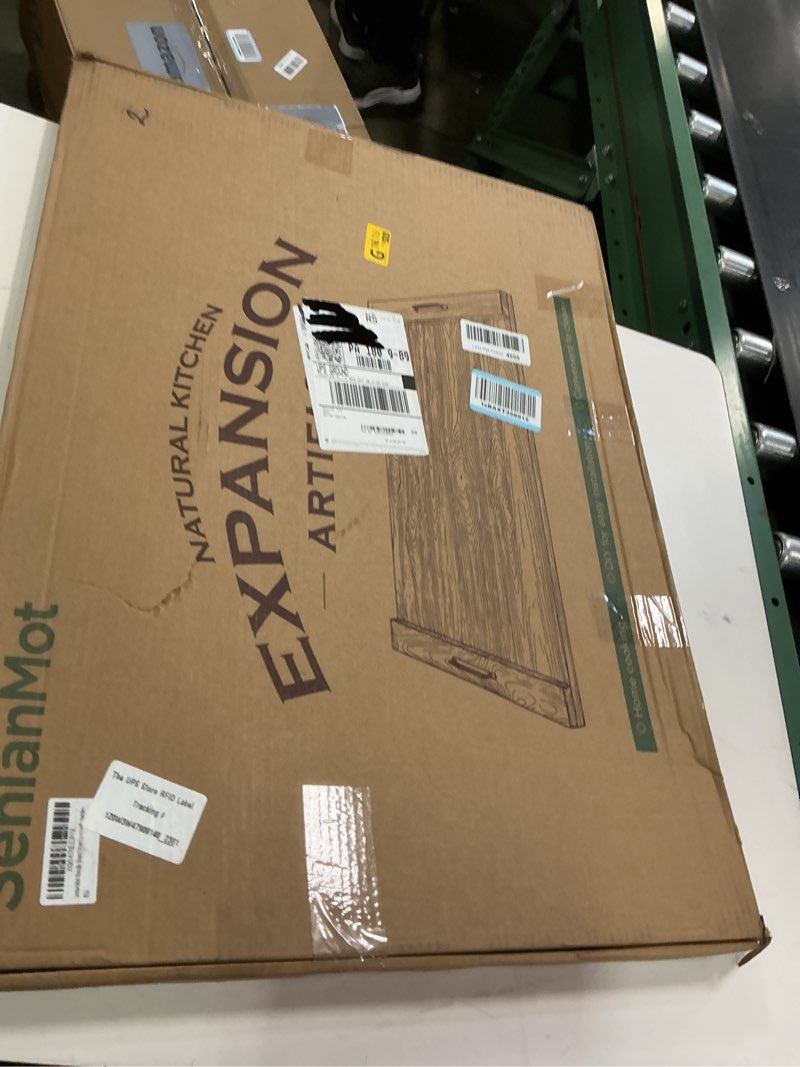 Condition photo showing New/Like New for Electric & Gas Stove Top Covers – Large Pine Stovetop Cover & Decorative Tray with Handles – Multi-Functional Stove Cover & Cutting Board for Kitchen – Modern Home Accessories 30.3"x21.7" Brown