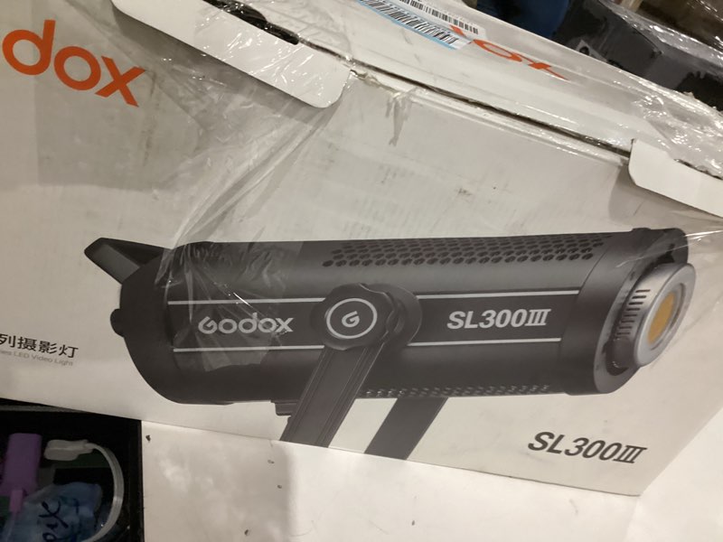 Condition photo showing As Is for godox sl300||| sl-300||| 320w 5600k daylight balanced led video light, with strong power mode, silent mode, fx effects