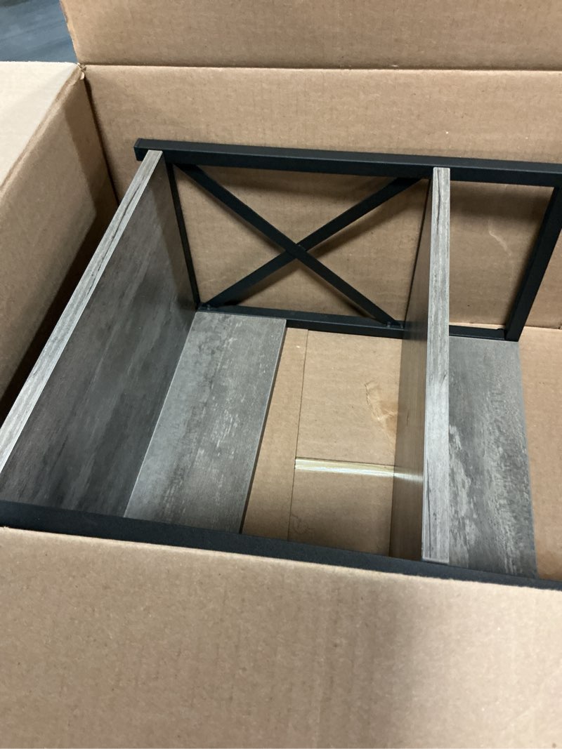 Condition photo showing Good Condition for yinmit countertop shelf organizer,coffee bar accessories,spice rack,coffee counter shelf,2 tier coffee organizer station for mugs,cups,cream,syrup(rustic grey, medium) rustic grey medium