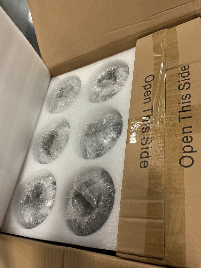 Condition photo showing New/Like New for 6-Light Glass Globe Sputnik Chandelier Modern Matte Black and Gold Ceiling Light Fixture Vintage Hanging Chandeliers for Farmhouse Living Room, Kitchen Dining Room Bedroom Black/Gold 6-Light