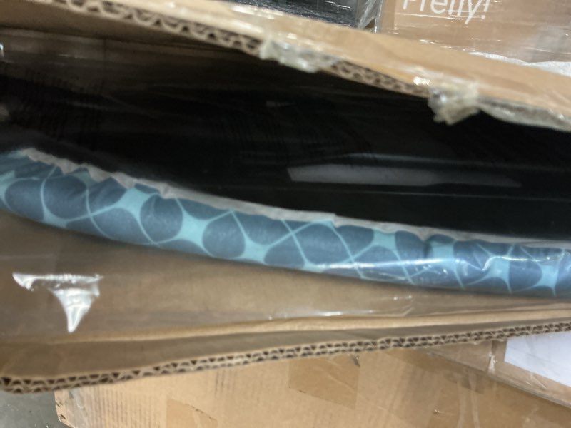 Condition photo showing Good Condition for apexchaser ironing board with iron rest, compact and space saver iron board, extra thick cover, height adjustable, wall mount & closet hanger 13x43 yellow