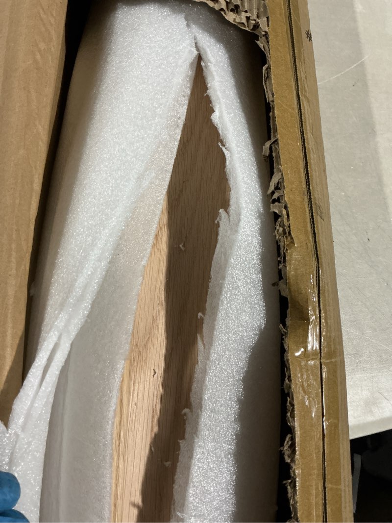 Condition photo showing As Is for croblissful 1 pcs 3.25 x 3.25 x 54 inch stair post modern solid red oak wood blank square newel post for stairs remodeling 3.25 x 3.25 x 54 inch red oak color 1