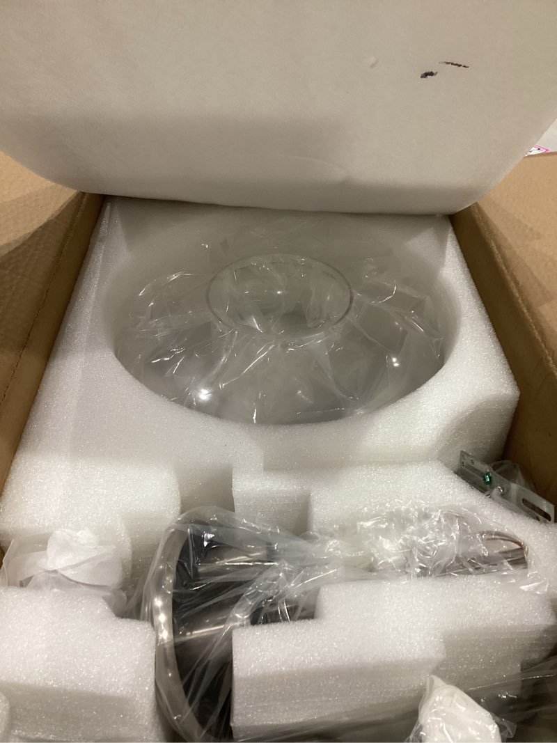 Condition photo showing Good Condition for Brushed Nickel Pendant Light 11.8'' Wide 23.6'' High Modern Glass Pendant Light for Dining Room, Kitchen Island Adjustable Height 11.8 Inch Brushed Nickel