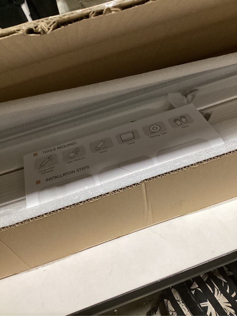 Condition photo showing Good Condition for art3d pre-cut wall molding set of 6 pcs, ready-to-assemble wainscoting panels for interior wall décor living room bedroom accent wall - installed with glue, 3 top 3 bottom