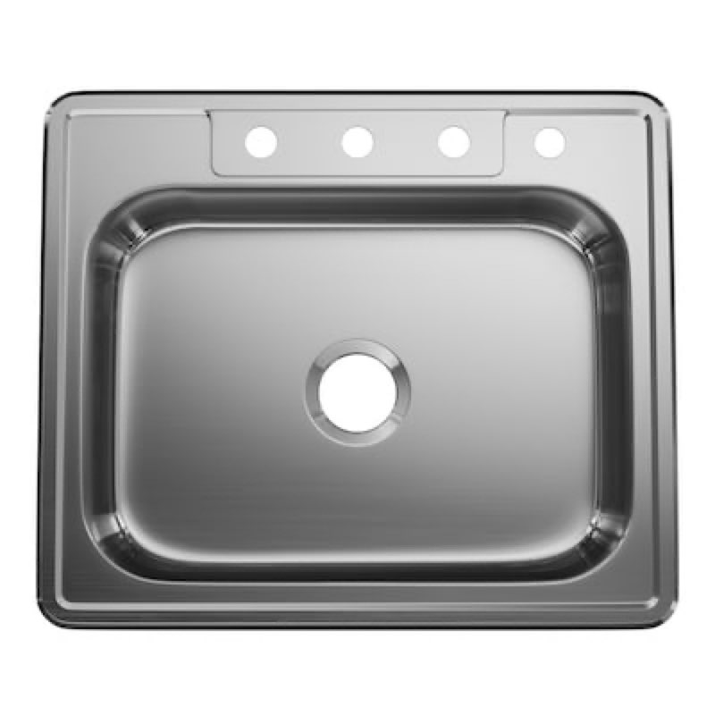 PROFLO Drop-in 25-in x 22-in Stainless steel Single bowl 20 -Gauge Kitchen Sink