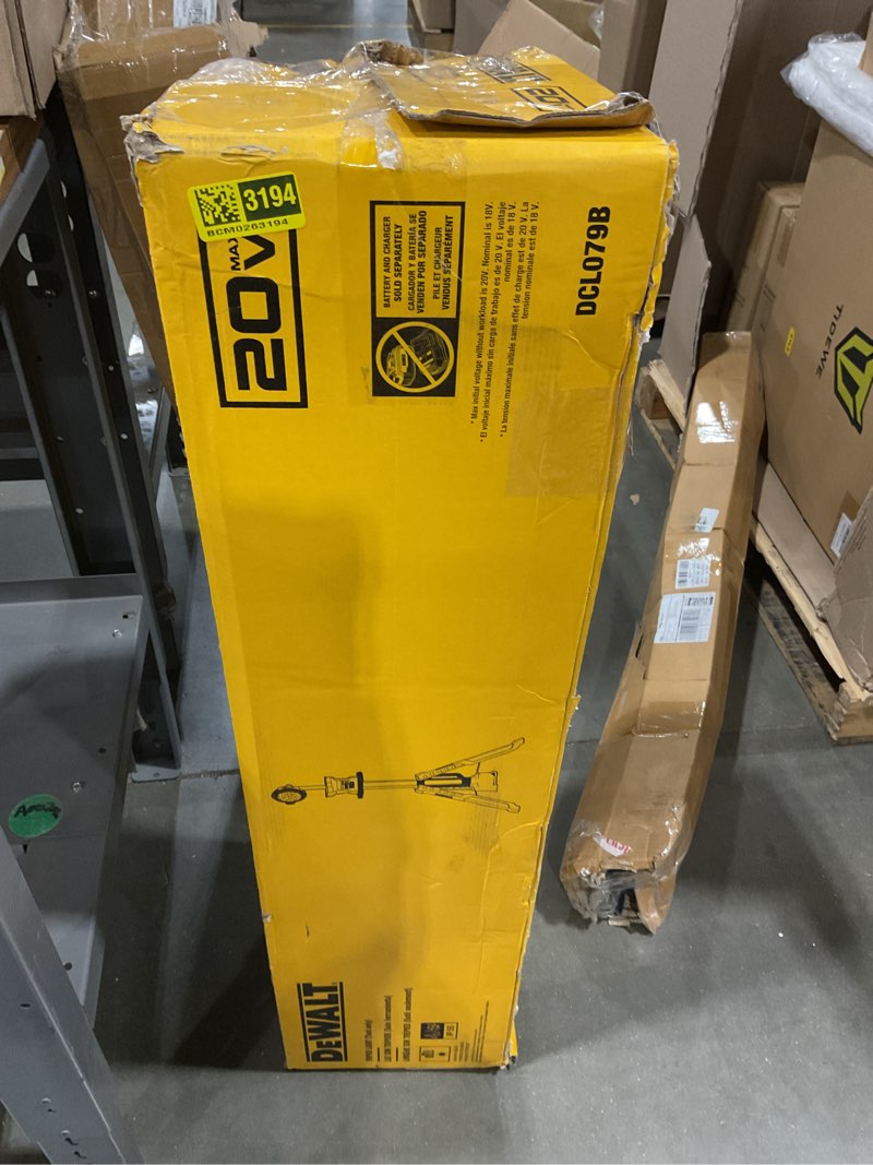 Condition photo showing New/Like New for dewalt 20v max led work light with stand, tripod light, 3000 lumens of brightness with 3 modes, tool only (dcl079b) tripod light only