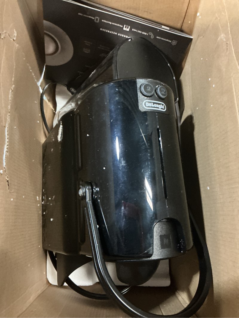 Condition photo showing As Is for nespresso inissia espresso machine by de'longhi,24 oz, black machine only black