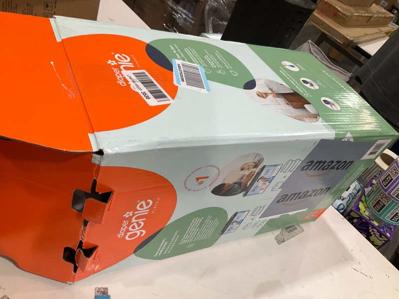 Condition photo showing As Is for Diaper Genie Classic Diaper Pail Gift Set | Push-N-Lock Odor Control | Includes Starter Refill and Jumbo+ Refill | Holds up to 1,245 Newborn Diapers | Baby Registry Must-Have Classic Gift Set
