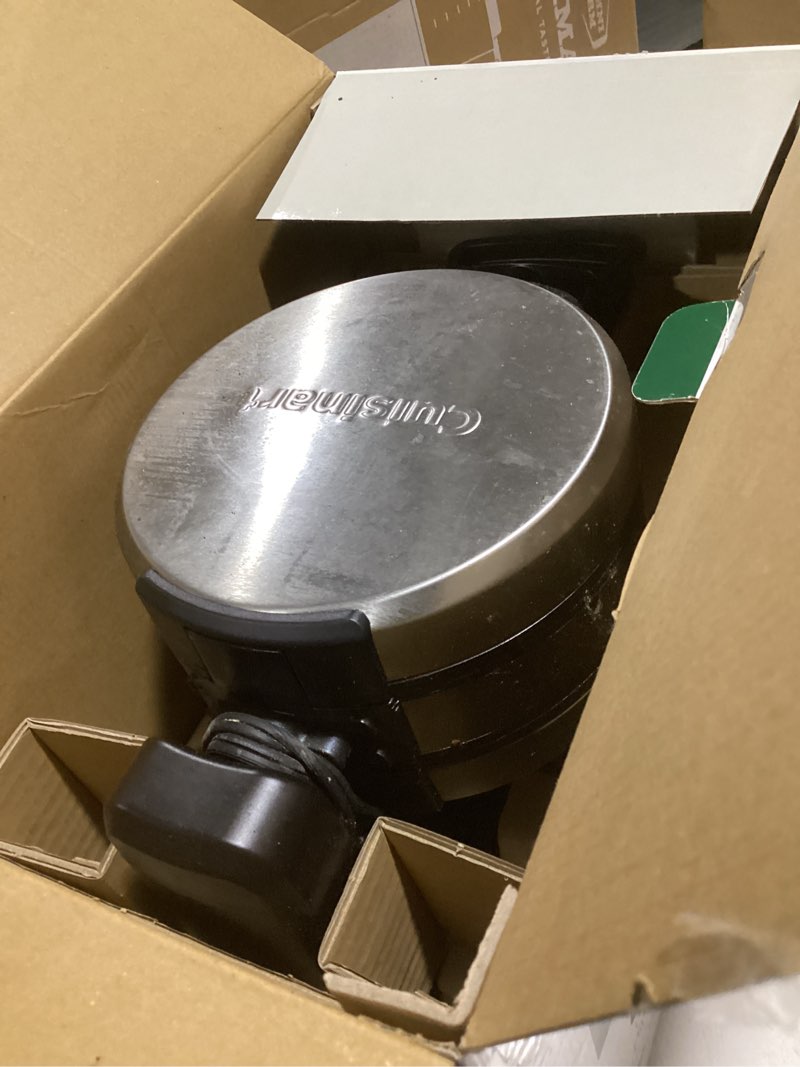 Condition photo showing As Is for cuisinart double flip belgian waffle maker, waf-f40nas