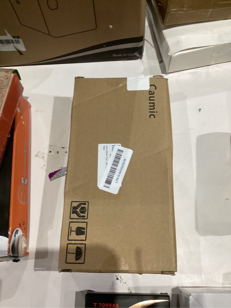 Condition photo showing New/Like New for Minimalist Sink Caddy, Rustproof Sponge Holder for Kitchen Sink with 304 Stainless-Steel Brush Holder, Countertop Rack Organizer with Raised Ridges & Silicone Drain Tube (Cream White)