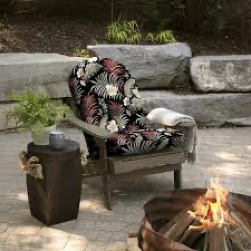 Arden Plush Indoor/Outdoor Rocking Chair Cushion Set, 18 x 20, Water Repellent, Fade Resistant, Tuft