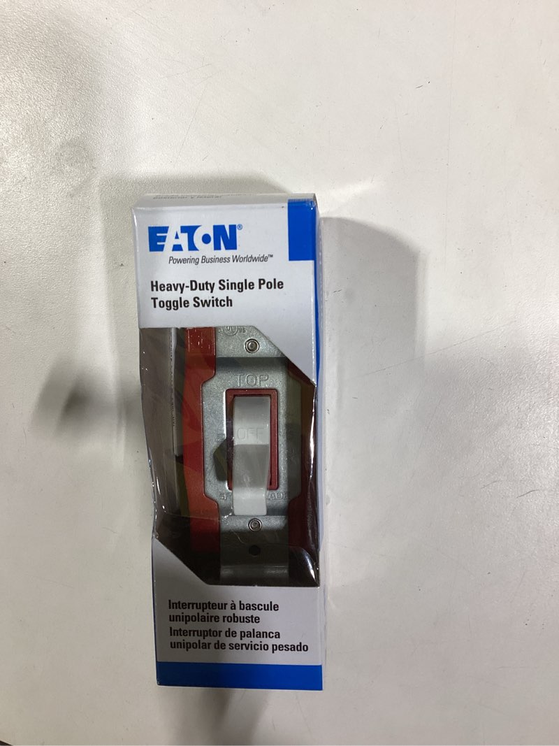 Eaton 20-amp Single-pole Toggle Light Switch , White