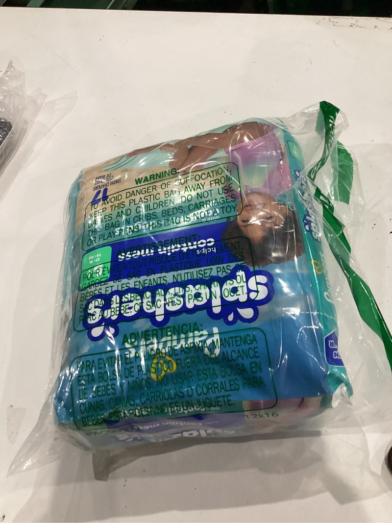 Condition photo showing As Is for pampers swim diapers - splashers - size 5+, 17 count, gap-free disposable baby swimming pants size 5+ 17
