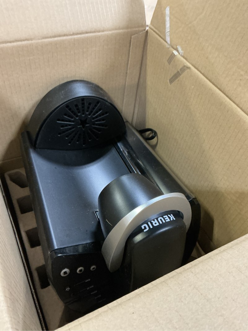 Condition photo showing As Is for keurig k-classic single serve k-cup pod coffee maker, with 3 brew sizes, 48oz removable reservoir, black