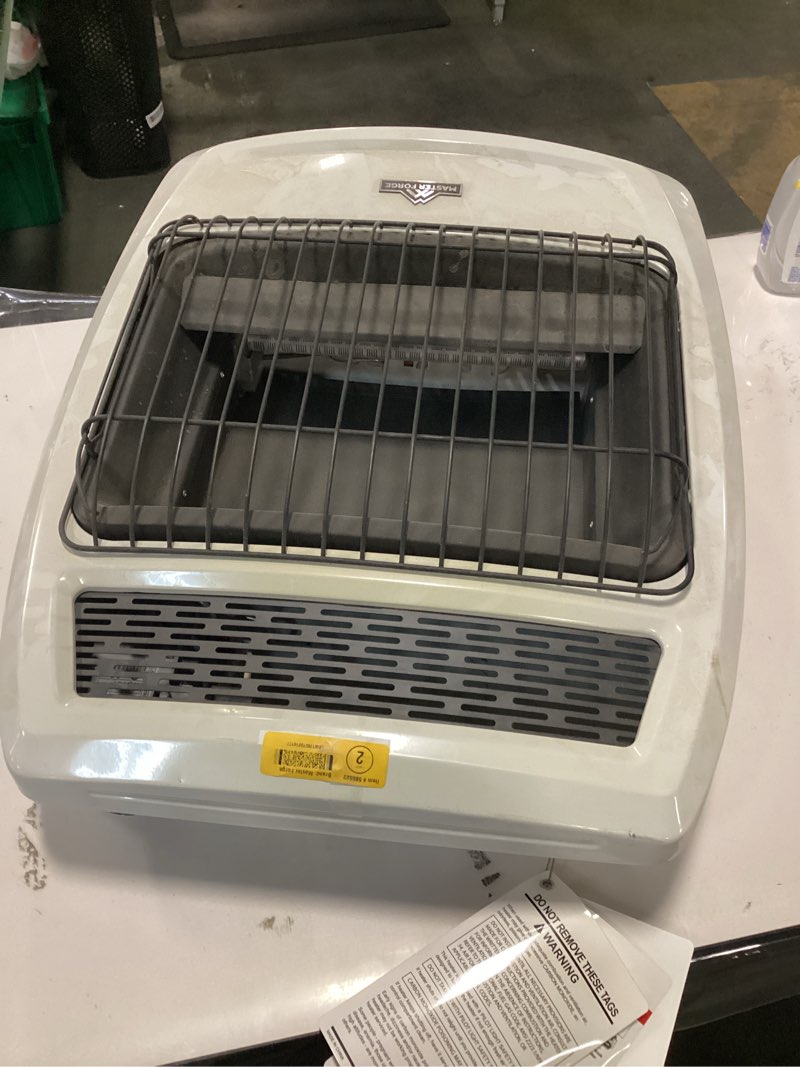 Condition photo showing As Is for Dyna-Glo BFSS20NGT-2N 20,000 BTU Natural Gas Blue Flame Thermostatic Vent Free Wall Heater, White