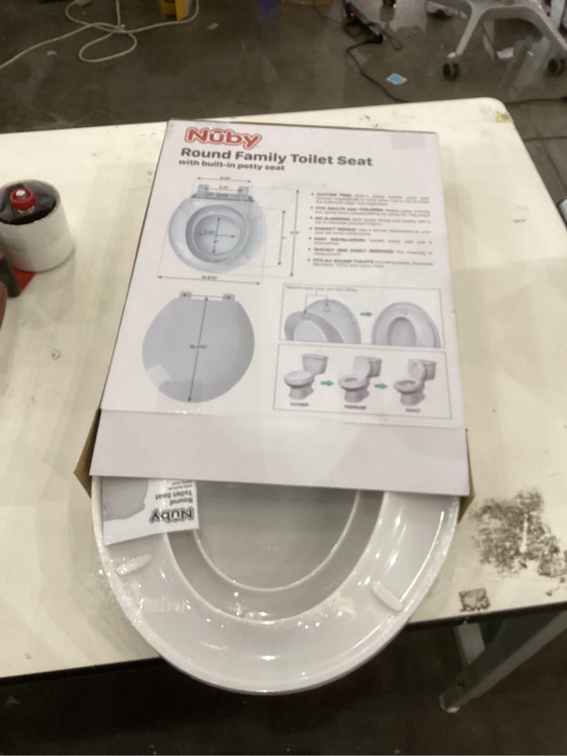 Condition photo showing New/Like New for Nuby Family Toilet Seat - Built-in Potty Training Toilet Seat - Fits All Round Toilets - Secure and Wiggle-Free - Easy to Install and Remove