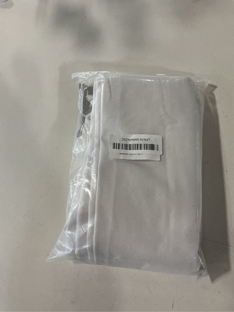 Condition photo showing New/Like New for YISURE Stall Shower Curtains Cotton Fabric, Half Size 36 x 84 inch, Narrow Off White Linen Textured, Heavy Duty Shower Curtain for Bathroom Hotel Luxury Washable White 36"W x 84"L (Pack of 1)