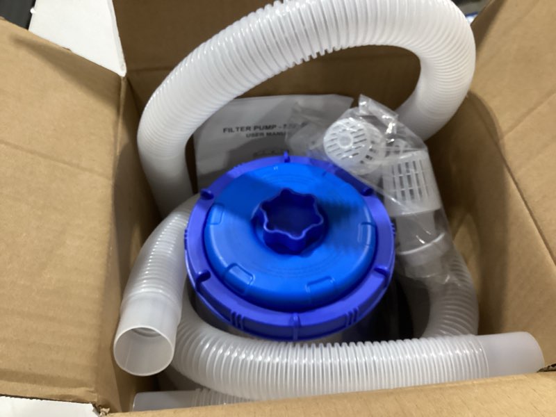 Condition photo showing Good Condition for kimfilter transparent 1000 gph above ground pool filter pump – easy cartridge status viewing | powerful pool cartridge filter pump system | enhanced circulation & filtration for crystal-clear water deep blue
