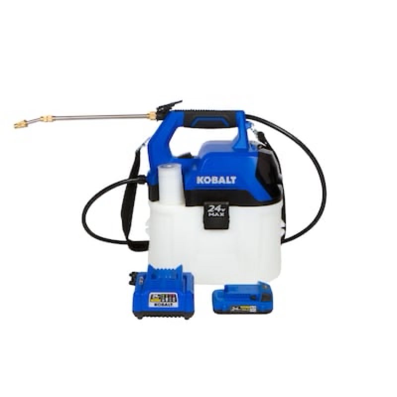 kobalt 2.11-gallon 24-volt battery operated handheld sprayer