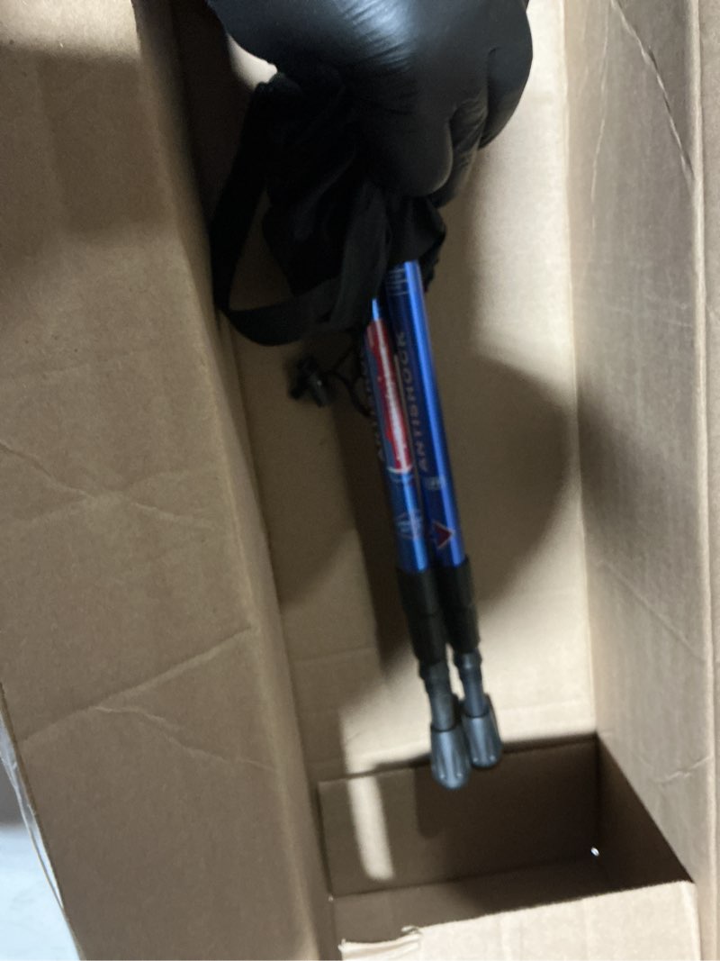Condition photo showing Good Condition for aihoye hiking trekking poles, 2 pack collapsible, lightweight, anti shock, walking sticks, adjustable hiking pole for men and women blue
