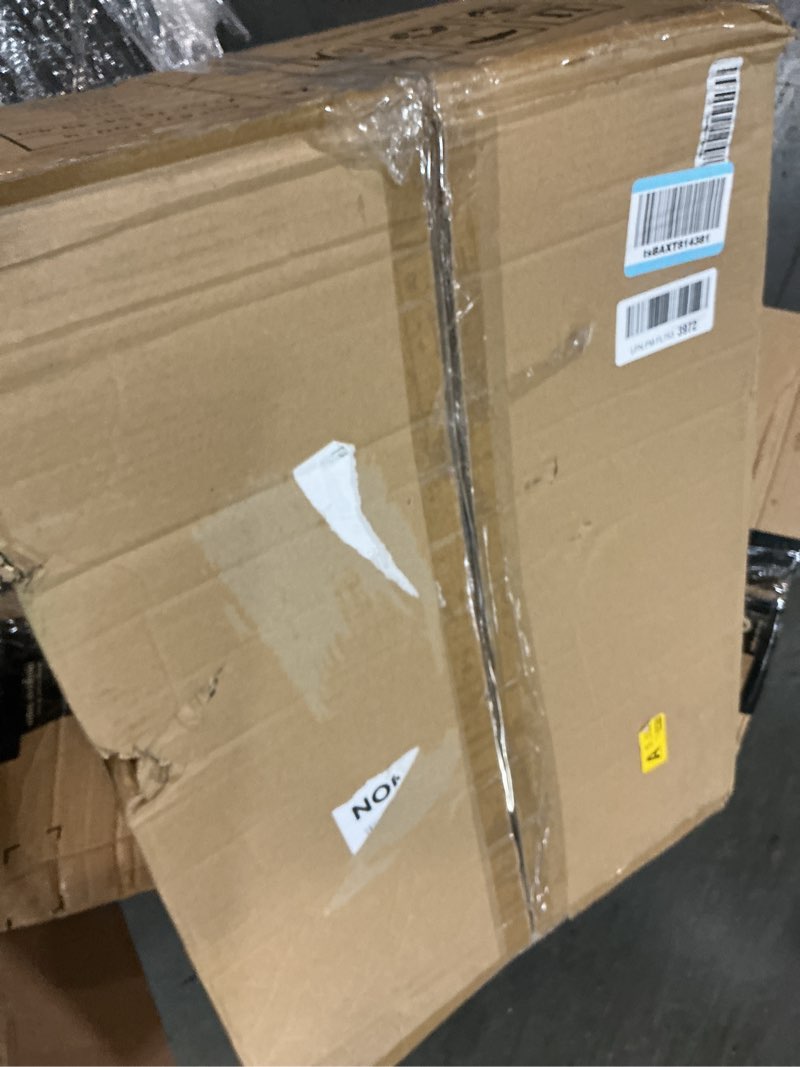 Condition photo showing Good Condition for 3-pack stackable storage bins, 83-liter collapsible organizers with 3 lids, wheels, foldable collapsible box for outdoor camping, orange 3 pack - 83 liters orange