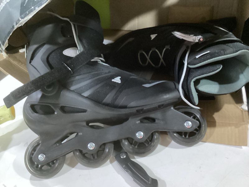 Condition photo showing As Is for Rollerblade Zetrablade Men's Adult Fitness Inline Skate, Black and Silver BLACK/SILVER 11