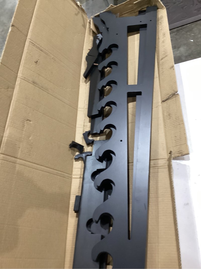 Condition photo showing As Is for sword holder katana wall mount - 1 tier velvet padded katana stand samurai rack samurai sword display rack wand wakizashi sword stand zoro animation sword display 1-tier