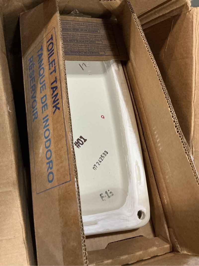 Condition photo showing Good Condition for toto st243e#01 entrada close coupled elongated toilet tank and cover, white white