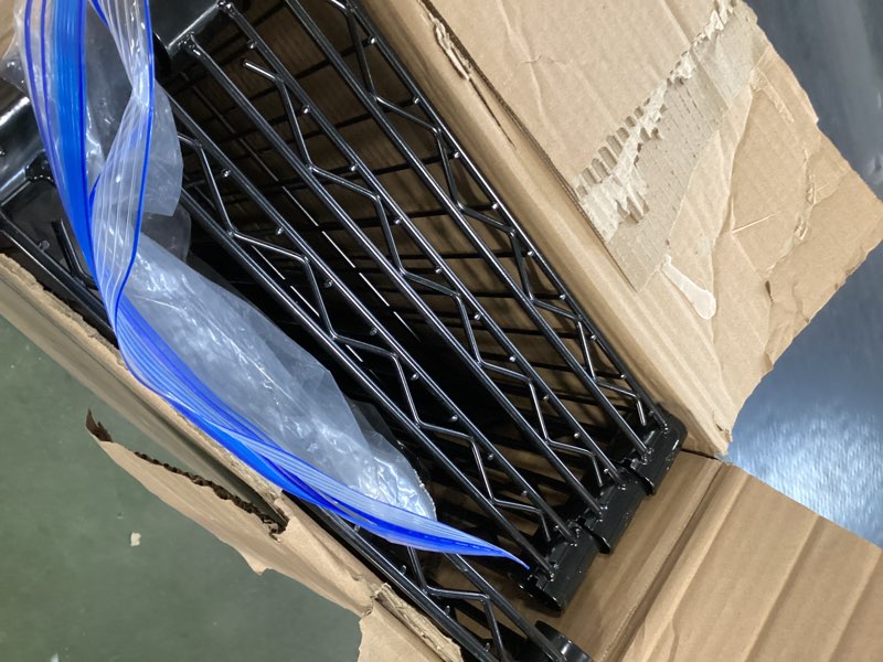 Condition photo showing Good Condition for Style Selections 53-in H x 35.7-in W x 14-in D 4-Tier Steel Freestanding Shelving Unit