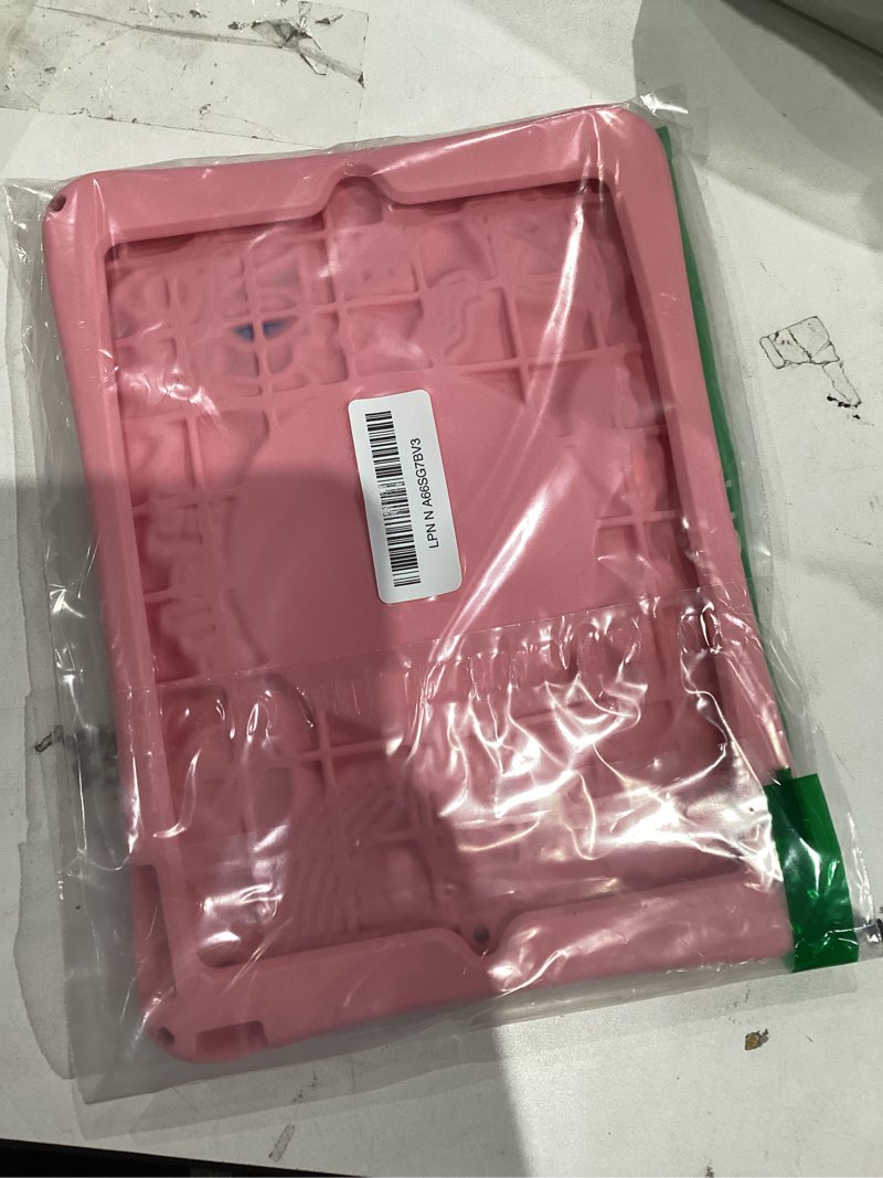 Condition photo showing As Is for JoySolar for iPad 7th/8th/9th Case - Soft Silicone Cute Cartoon Tablet Cover with Rotating Stand & Detachable Shoulder Strap, Shockproof Tablet Case for Kids Girls, Pink Pink for iPad 7th/8th/9th