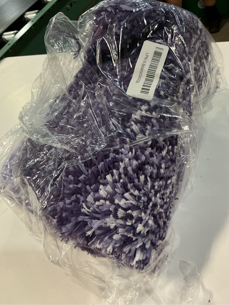 Condition photo showing Good Condition for arotive microfiber bathroom rugs, shaggy soft and absorbent bath rug, non-slip, thick plush machine washable dry bath mats for bathroom, tub and shower, 30x20, dark purple, rectangular dark purple rectangular 30" x 20"
