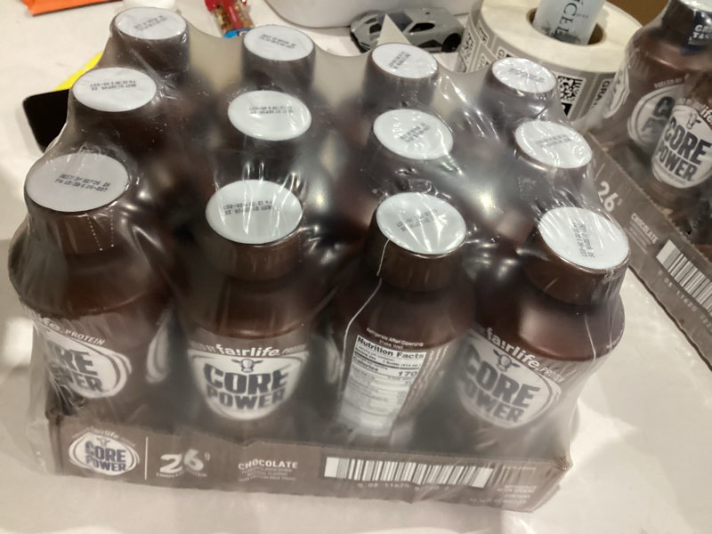 Condition photo showing New/Like New for Core Power Protein Shake, Chocolate, 26g Bottle, 14oz, 12 Pack Chocolate 14 Fl Oz (Pack of 12)